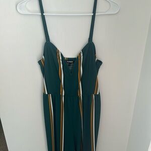 Green striped jumpsuit